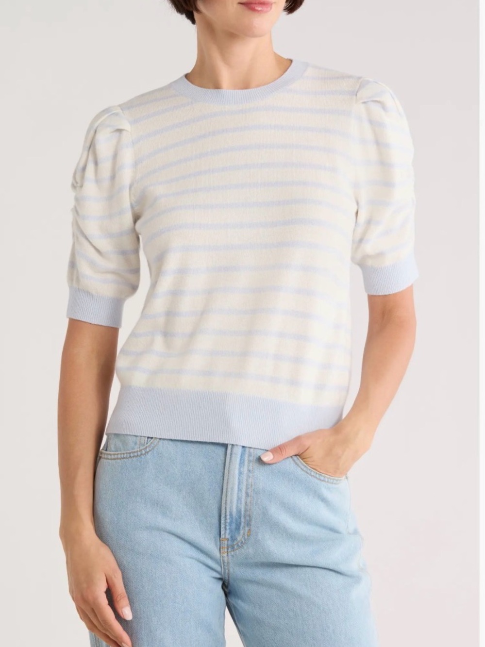 Frame The Frankie Crewneck Wool Blend Sweater. MSRP $398